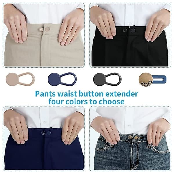 12 stk. bukseforlengere midjeforlengere for menn og kvinner jeans