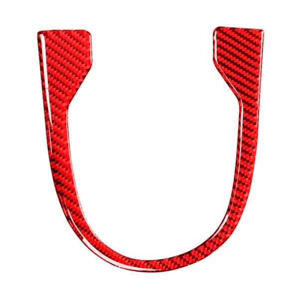 Fiber Gear Shift Panel Cover Frame Trim Decal for FIT JAZZ 2014 2015 2016 2017 2018 2019 2020 (Red)