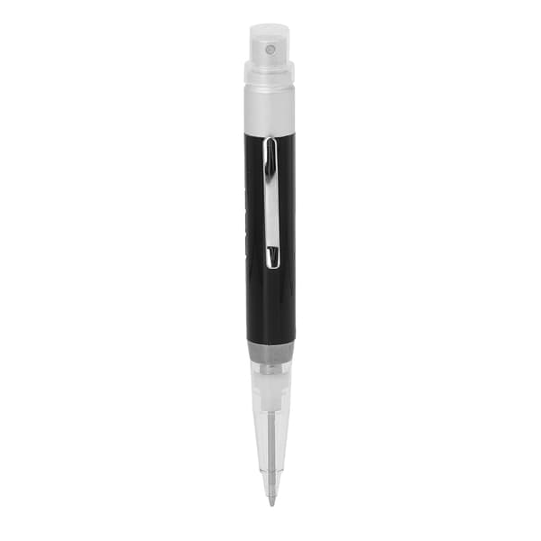 Bærbar Pen Parfume Sprayflaske 2-i-1 Kuglepen Tom Parfume Atomizer 2ml Sort
