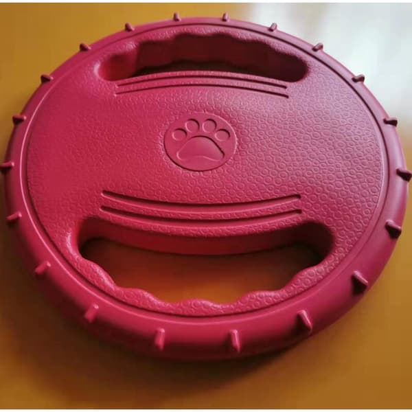 Flydende hårdgummi frisbee til hunde diameter 20 cm (orange)