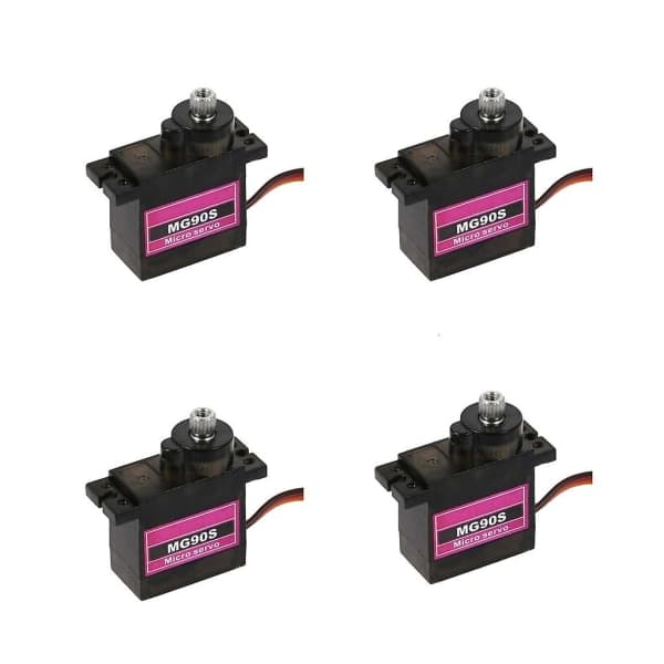 4 stk. MG90s Mikro Metalgear 9g Servo til RC Fly Helikopter Bil 360