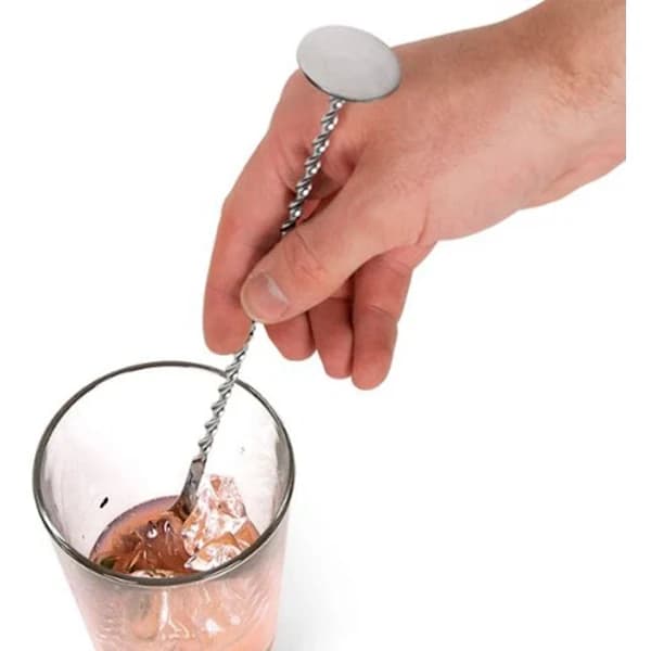 Cocktail Shaker Sæt Rustfrit Stål Dobbelt Shaker Med Bartilbehør til Hjemmebartendere Sølv 10 Dele