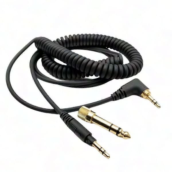 Technics EAH-DJ1200 Replacement Coiled DJ Headphone Cable - Spring Audio Cable for DJ Headphones