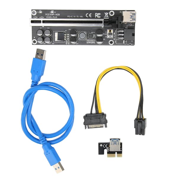 PCIE Riser Stabil 8 FP-kondensatorer Forgyldt USB3.0-grænsefladeadapterkort til Win 7 til Win 8 til Win10 til Win XP