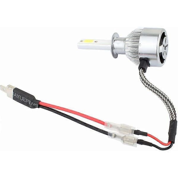 H1 LED Headlight Replacement Male Connector Single Diode Converter Connection Cables For Headlight Bulb Cables Accessories - 2 Pcs