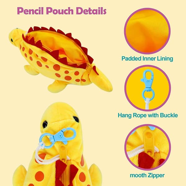 Pencil Case Soft Plush Pencil Case Stationery Case for Yellow KLB