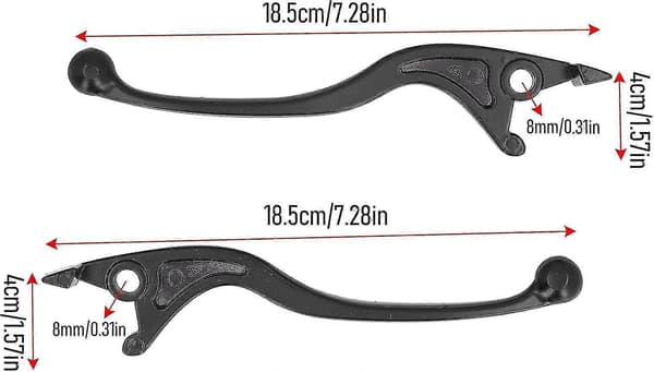 2023 - Bremsegreb, 2 stk. Bremsegreb i aluminiumslegering, sort erstatning til motorcykel knallert (ShiKai)
