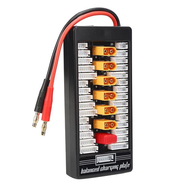XT60 4.0 Bananplugg Parallelt Ladebrett RC Batteriladebrett Para Board Svart