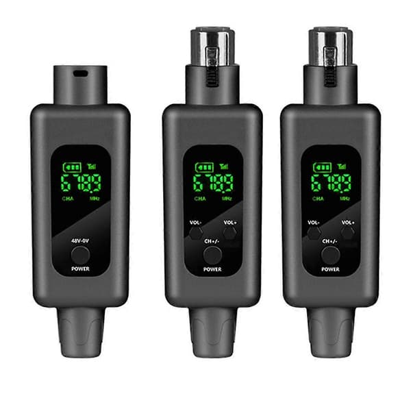 2.4G UHF Trådløst Lydsender- og Mottakersystem Mikrofonadapter