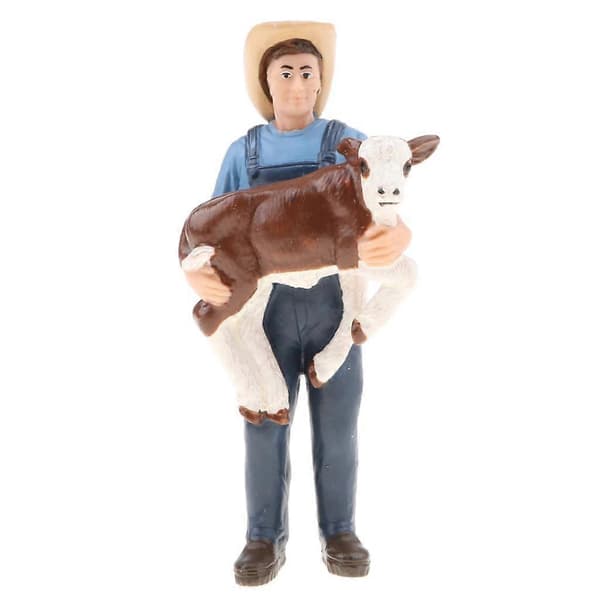 6 stk/sæt PVC Action Figur Legetøj, Simuleringsmodel af Mennesker, Bondegårdsfigurer Legetøj