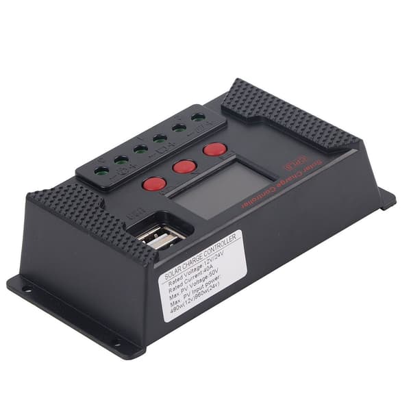 40A bærbar solcelleladerkontroller 12V 24V PWM automatisk KLB