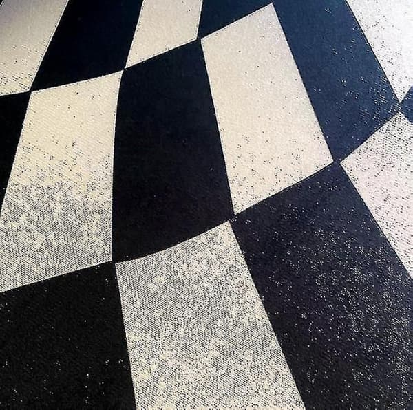 3D Vortex Illusjon Rund Matte Sklisikker Matte Rutete Dørmatte Flo