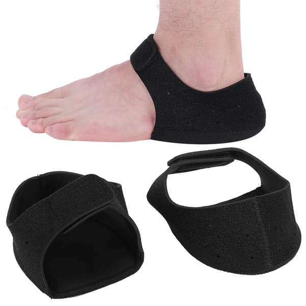 Blød silikone hælpude stødabsorberende unisex lindrer smerter hælstøtte sort (35-40 #2)