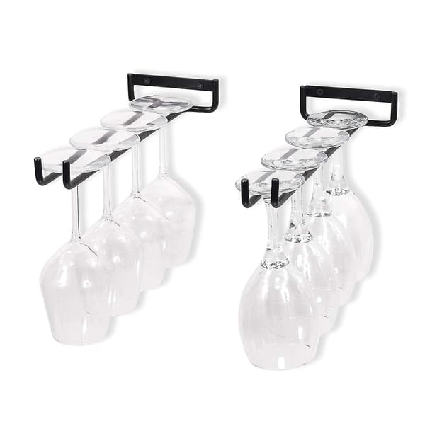 Ripustettava lasiteline - Viinilasiteline 5 kiskolla 13-18 lasille, 30cm*5cm*2cm