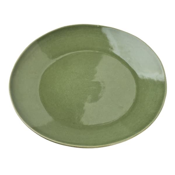 BASIC NATURE Flat plate 27.5 cm | Ceramic in natural green color