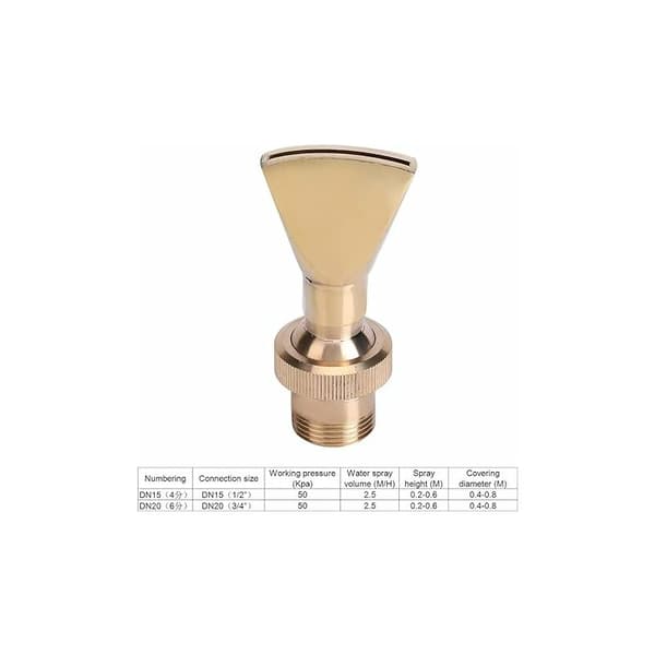 Vandfontæne dyse sprinkler have tilbehør vandingsværktøj messing 1/2\" DN15 3/4\" DN20