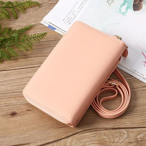 Printed Mobile Phone Bag, Floral Women's Multifunctional Diagonal Bag, Multi-Card Shoulder Bag