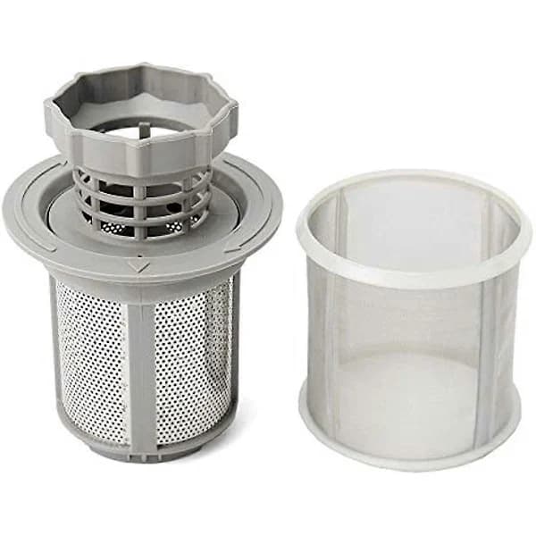 Dishwasher Mesh Microfilter Replacement Kit for Bosch Neff Siemens, PE66 Nylon Stainless Steel, 3 in 1 Filter Set, Grey