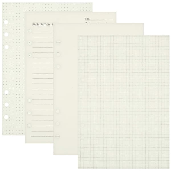 4 st A5 Paper Refill A5 Planner Inserts A5 Binder Inserts Notebook Refill Loose Leaf Paper Planner Inserts