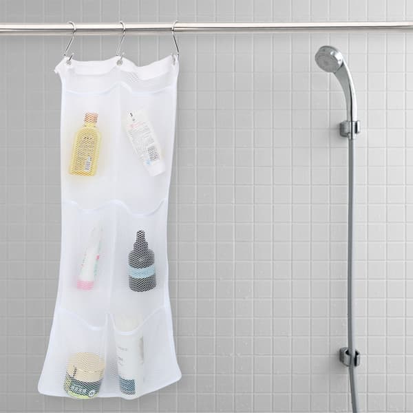 Hanging Mesh Shower Organizer Large Shower Caddy Bathroom Accessories (S-shaped Hook)