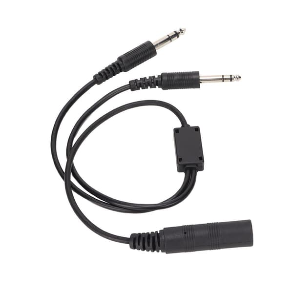 Flyheadset-adapter helikopter enkeltkontakt til GA dobbel KLB