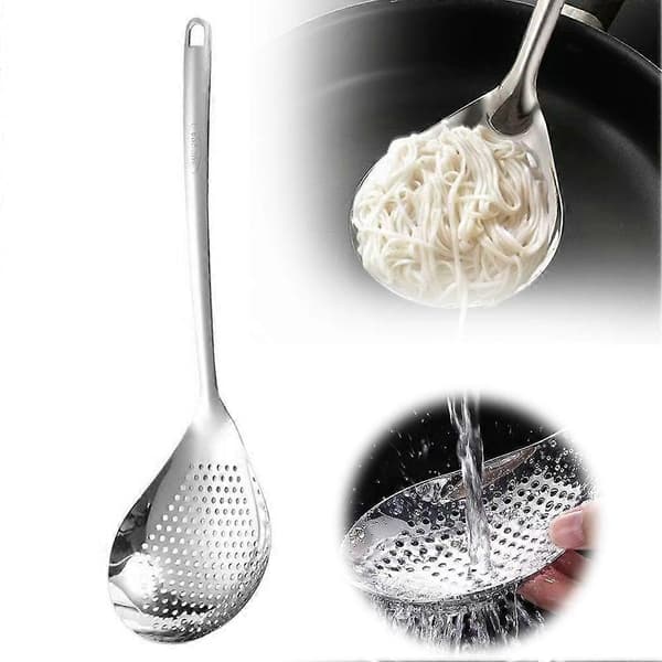 Stainless Steel Colander Efficient Scooping Quick Liquid Drainage Easy Rinsing and Cleaning