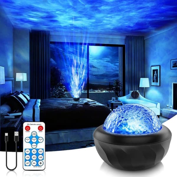 Starry Sky Projector Lamp for Kids & Adults, Galaxy LED Lamp with 7 Colors, Remote Control, Night Light & Decor