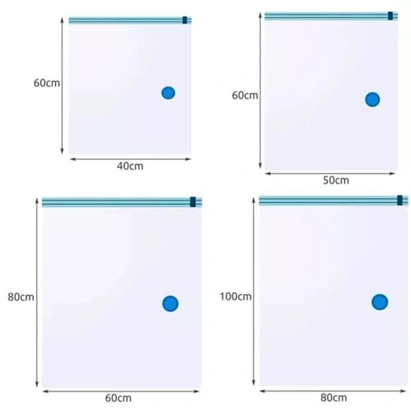 Vacuum storage bags in various sizes - 10 pcs 778