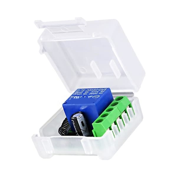 433MHz Remote Control 12V 10A Wireless Remote Switch 1-Channel Relay Module White