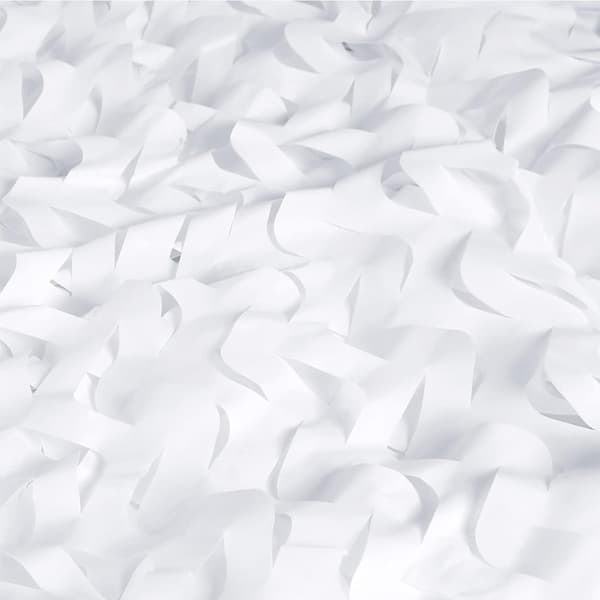 Camouflage Net Sunshade Screen Polyester Mesh Privacy Screen For Camping RV Patio Decor White 3x4m