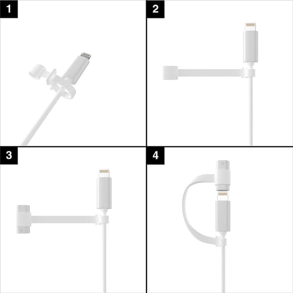 Apple Pencil -lataussovitinkaapeli Apple Pencilille ja iPad Prolle (2 kpl) -