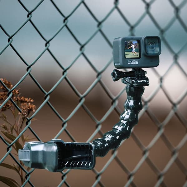 Jaws Flex Clamp Mount med Svanhals Kompatibel med GoPro Hero