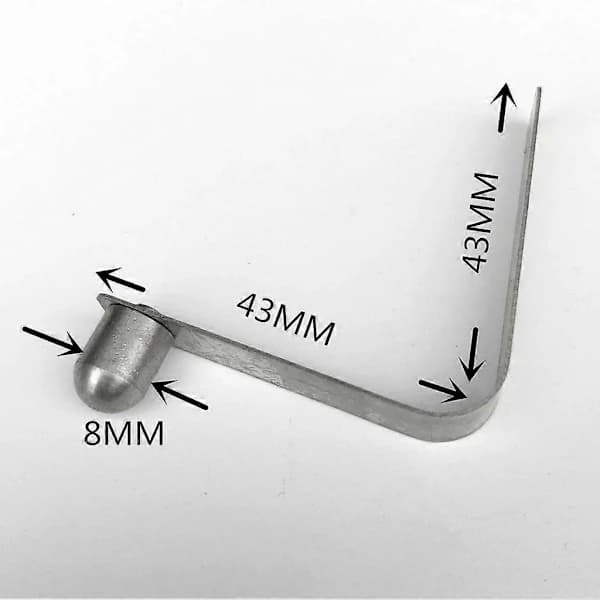 6 Pieces 8mm Kayak Paddle Tent Pole Spring Snap Button Clips in Stainless Steel