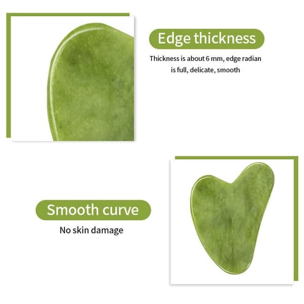 2 Pieces Jade Gua Sha Board GuaSha Scraping Massage Tool Face