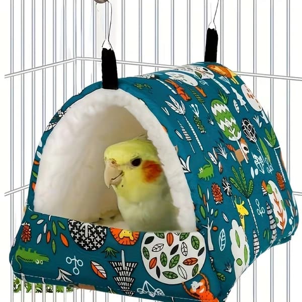 Triangular Hanging Warm Nest, Cotton Nest for Autumn and Winter, Parrot Nest, Thickened for Winter Warmth