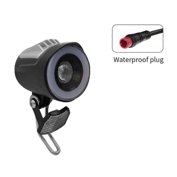 QD228 LED Headlight Electric Bicycle Scooter Waterproof Connector Front Light with Horn Accessory