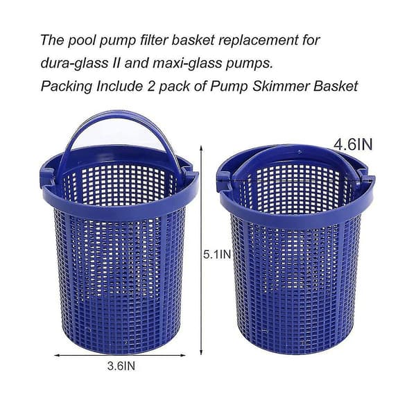 Erstatningskurv til poolsi - til -glas II, maxi-glas II,-glas, 2-pak poolskimmer si