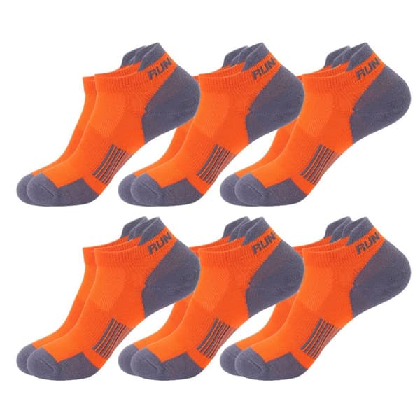 Et par bomullssokker for menn fire sesonger flat mesh oransje KLB