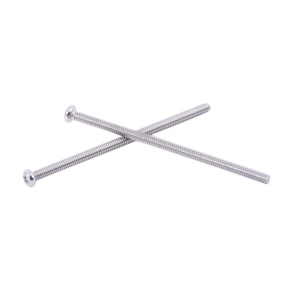 60 x Sølvfarvede M2 * 40mm 304 Rustfri Stålskruer med Rundt Hoved
