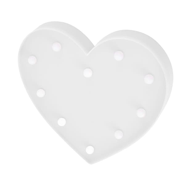 Heart-shaped night light, LED, cute, battery-powered, warm KLB
