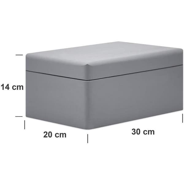 Opbevaringskasse - Creative Deco - Træ - 30x20x14cm - Grå - Ikke tilpasselig Grå