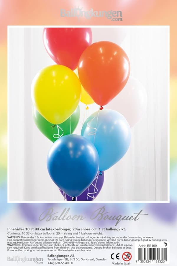 Ilmapallokimppu Rainbow - Ballongkungen multifärg