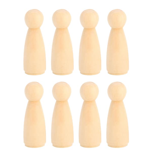 10 stk 75 mm kvindelige DIY maledukker træ børn malefigur legetøj håndværk
