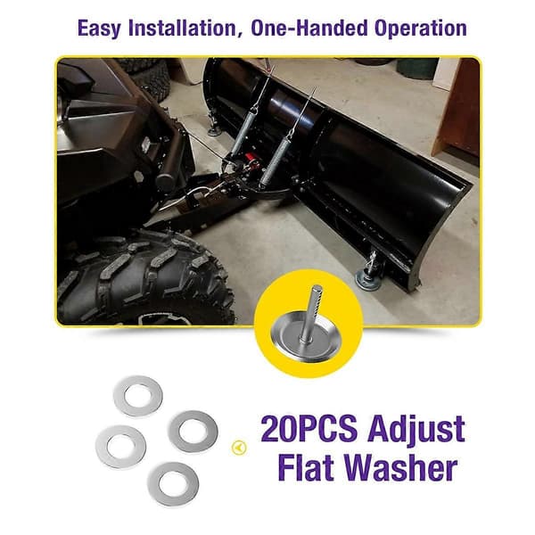 Snow Plow Shoes for , 2 PCS Heavy Duty Snow Plow Skids for ATV & UTV Plow, Adjustable Hardened St