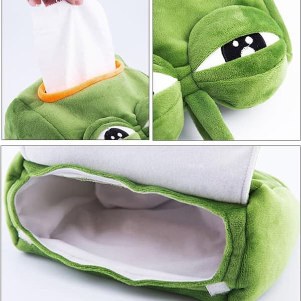 Cute Frog Plush Creative Cartoon Tissue Box Tissue Holder KLB