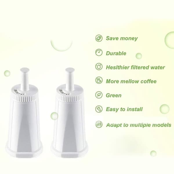 Sett med 2 kaffetrakterfiltre kaffemaskin Vannfilter kaffemaskindeler