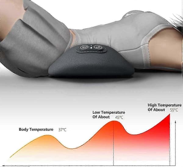 Back Massager with Heat and Vibration for Sciatica and Lower Back Pain Relief, Ergonomic Lumbar Support Gray_fosm