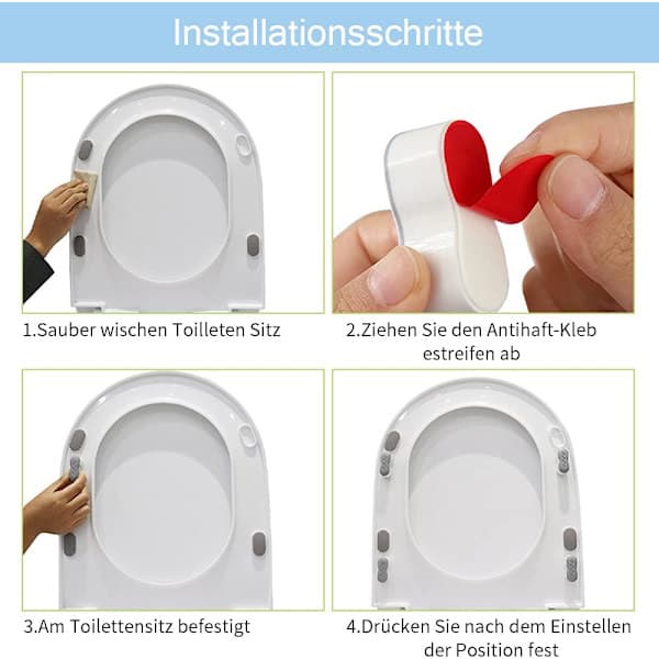 Toalettsetebuffere med sterkt selvklebende toalettsetebuffere