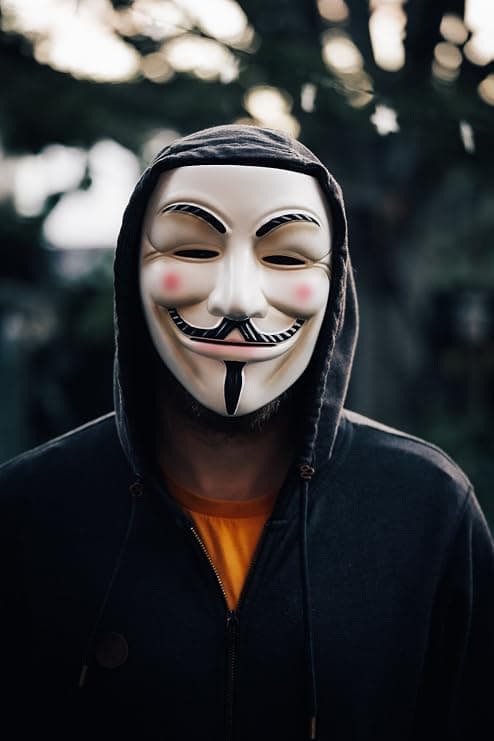 Udekit hackermask V för Vendetta anonym Halloween cosplay kostymfest rekvisita