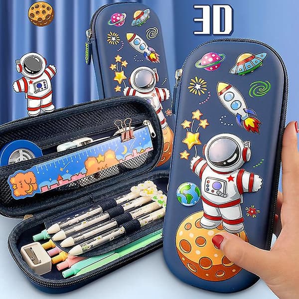 Kawaii Astronaut Pennfodral 3D Skolväska för flickor Skolmaterial 19